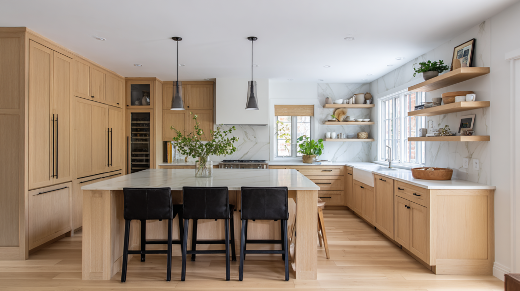 beautifully finished kitchen renovation — the result of hiring the right kitchen contractor